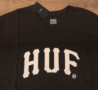 Camiseta HUF Logo Marrón Talla L