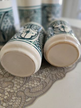 Juego 5 Vasos Cerámica Artesanal