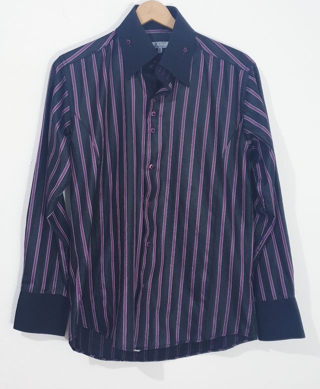 Camisa Rayas Morado Talla 41/42