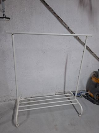 Burra perchero metálico blanco