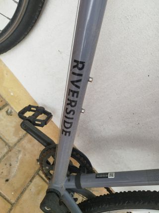 Bicicleta Riverside Decathlon Gris