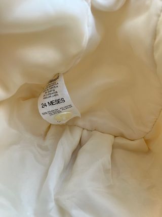 Abrigo y gorro niña blanco T24m