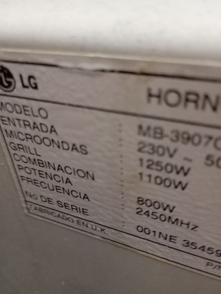 Microondas LG con grill