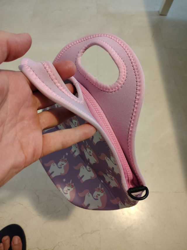 Bolso merienda unicornios morado