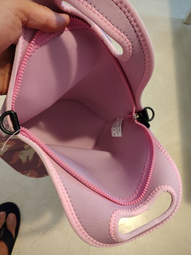 Bolso merienda unicornios morado