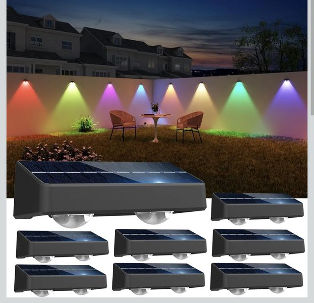 8 Luces Solares LED Multicolor