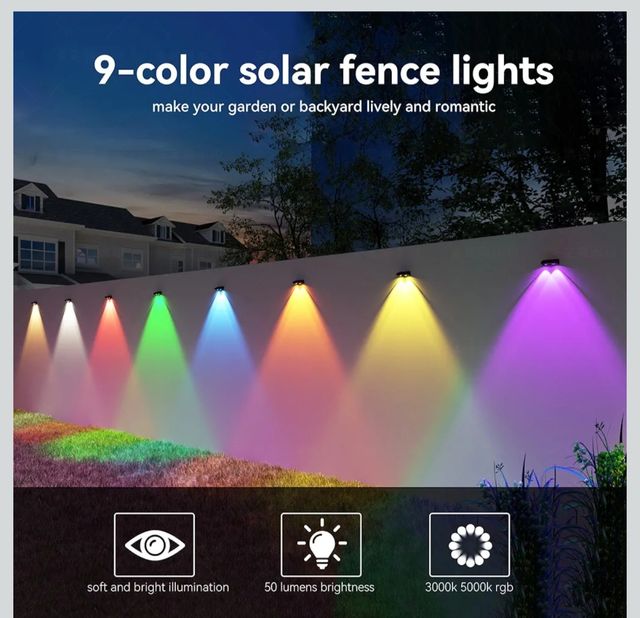 8 Luces Solares LED Multicolor