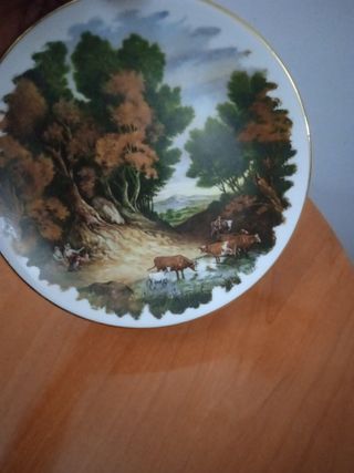 Plato decorativo antiguo porcelana