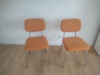 Sillas de oficina naranjas (2 unidades)