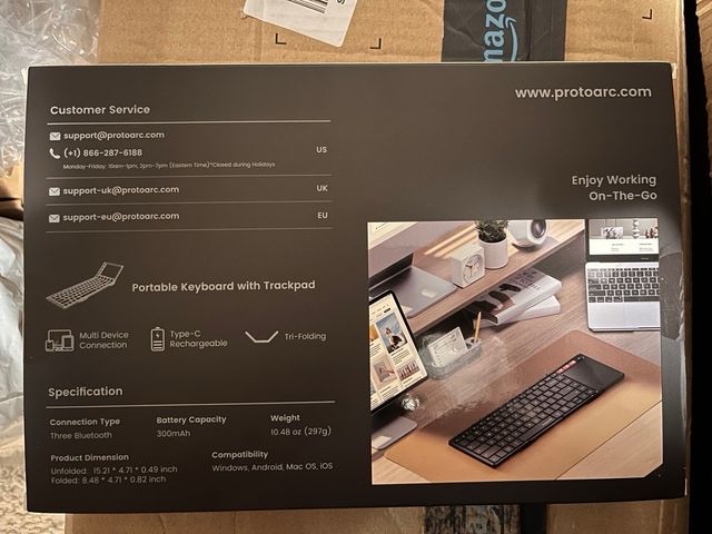 Tastiera pieghevole ProtoArc XK01 TP con touchpad