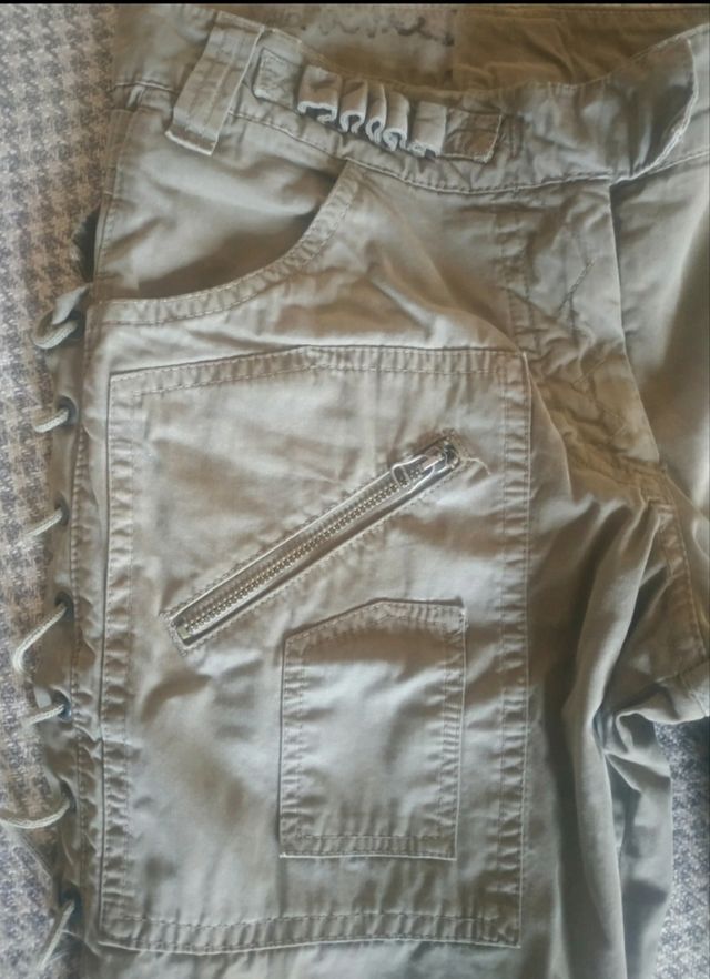 Pantaloni cargo tortora donna