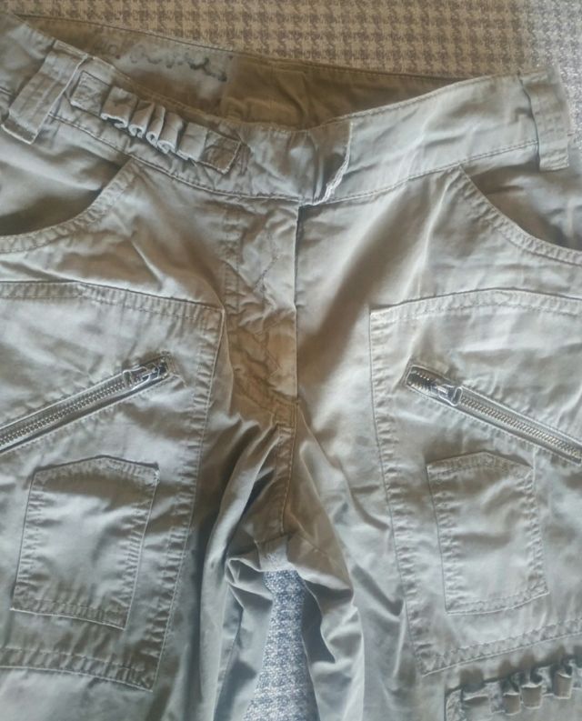 Pantaloni cargo tortora donna