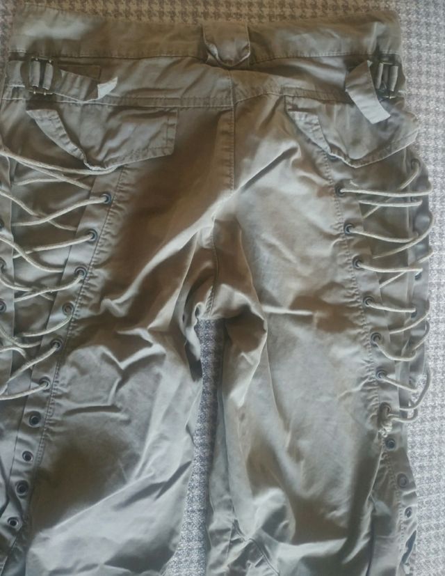 Pantaloni cargo tortora donna