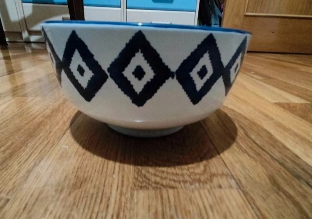 6 Cuencos de Cerámica con Diseño Geométrico