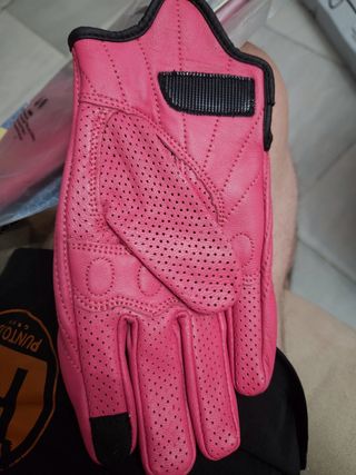 Guantes de cuero rosa para moto
 Nuevos a estrenar