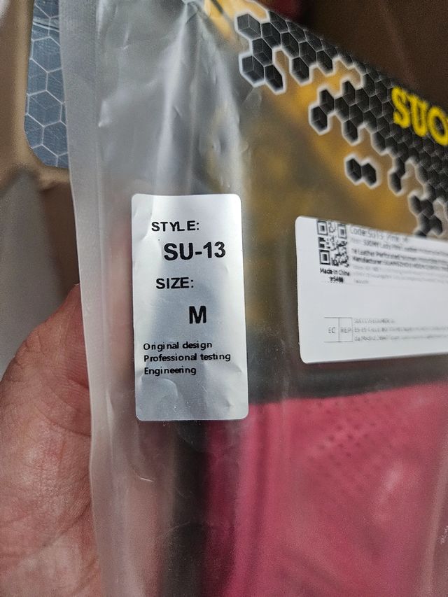 Guanti da moto in pelle rosa  Da nuovo a nuovo di zecca