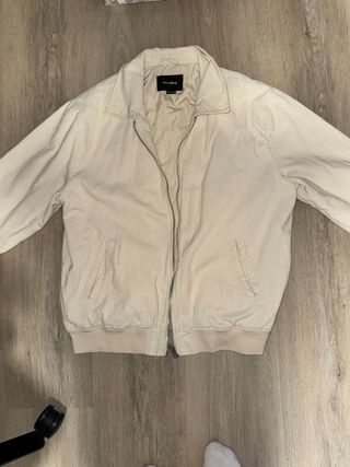 Zara Bomber Blanca – Cazadora Talla L, Como Nueva