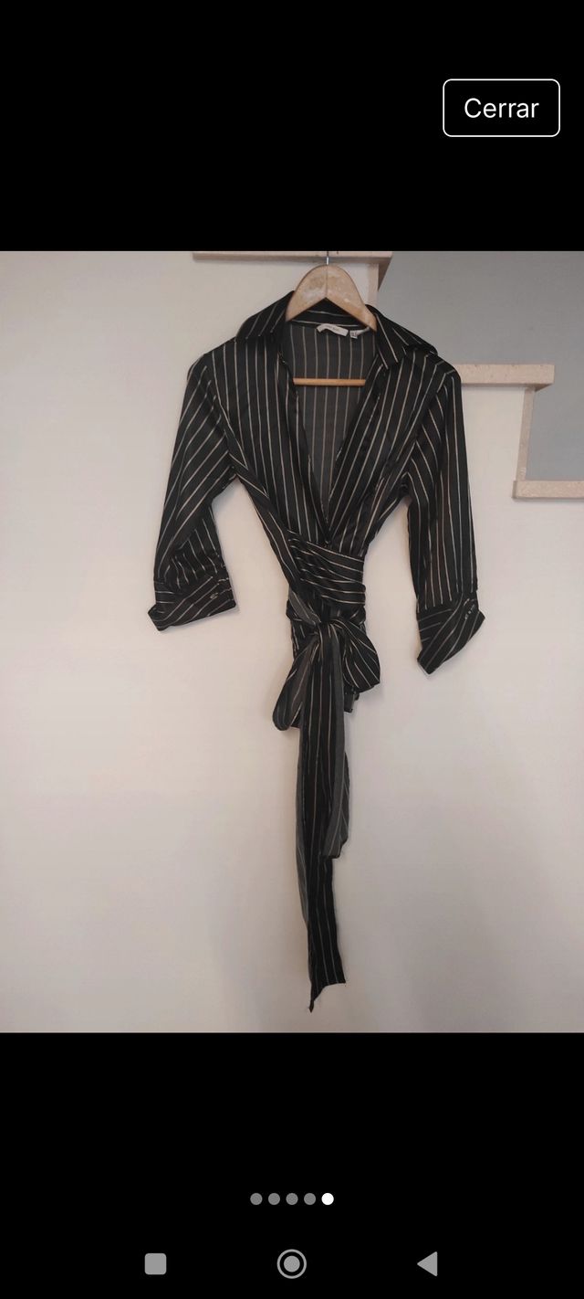 Camisa de vestir mujer Zara Talla M Rayas.