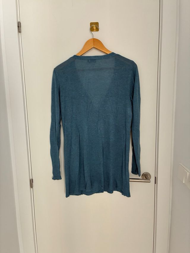 Chaqueta larga azul Trucco