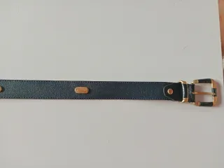 Cinturón unisex . Emilio Faraoni Negro Hebilla Dor