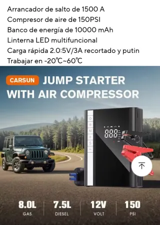 Arrancador y compresor 2 en 1