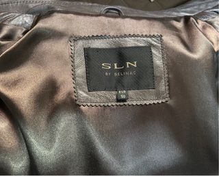 Chaqueta polipiel marrón vintage Talla 50, hombre.