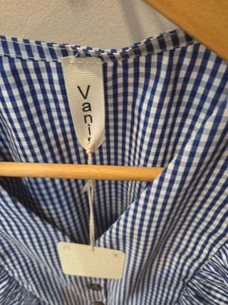 Camisa mujer Vania Verano Cuadros Azul