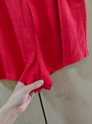 Pantalones cortos rojos Stradivarius mujer