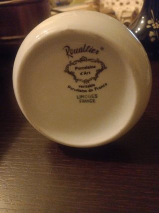 Vaso bianco h.16cm porcellana Limoges