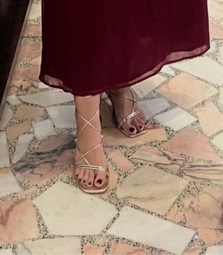 Sandalias Stradivarius doradas