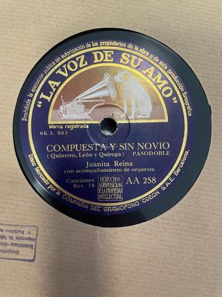Discos de pizarra gramofono