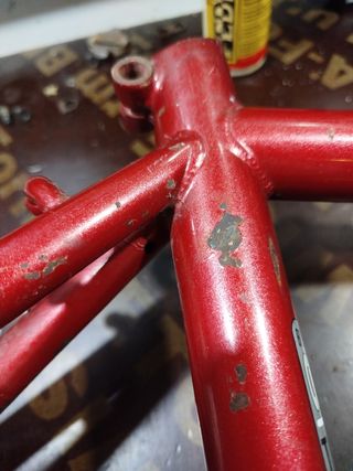 Cuadro MTB 26 Rojo, horquilla+tija.