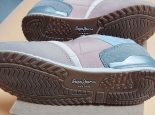 Bambas Pepe Jeans rosa/gris número 38 chica