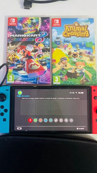Nintendo Switch OLED+2 Juegos+Funda (no separado)