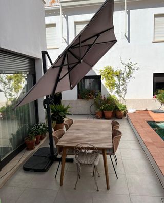 Sombrilla / parasol rectangular 2x3m + pesos