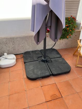 Sombrilla / parasol rectangular 2x3m + pesos