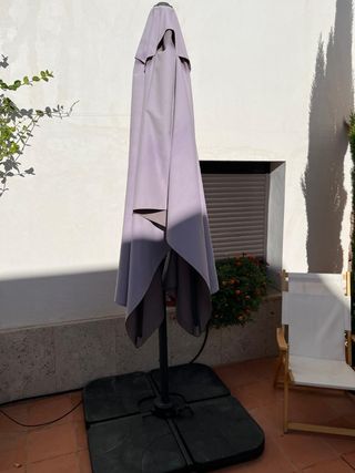 Sombrilla / parasol rectangular 2x3m + pesos