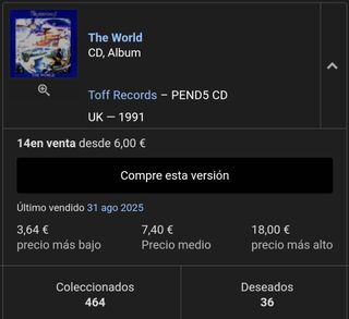 CD de Pendragon: "The World" (1991)
