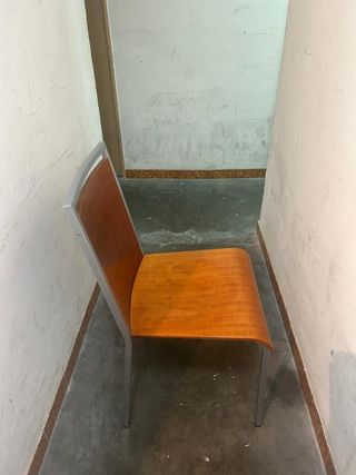 Conjunto 4 Sillas Cocina Madera y Metal