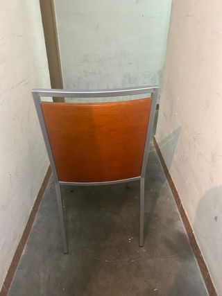 Conjunto 4 Sillas Cocina Madera y Metal