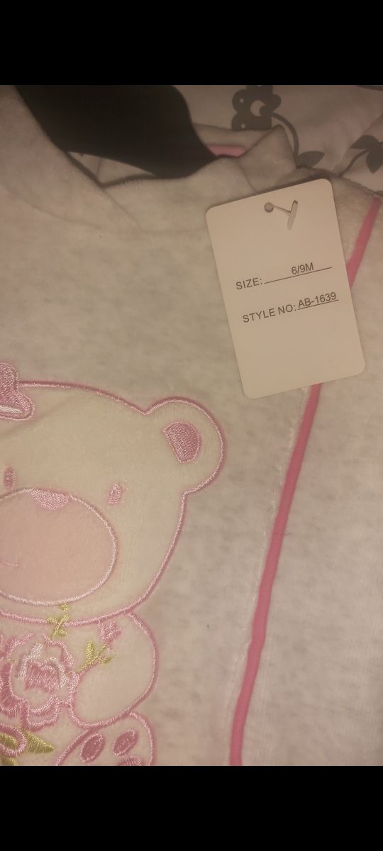 Pijama bebé oso rosa