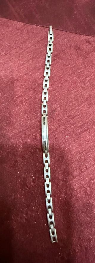 Bracciale Uomo Acciaio e Strass Neri