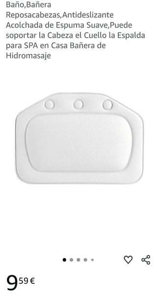 Almohada Bañera Spa Blanco 2 unidades