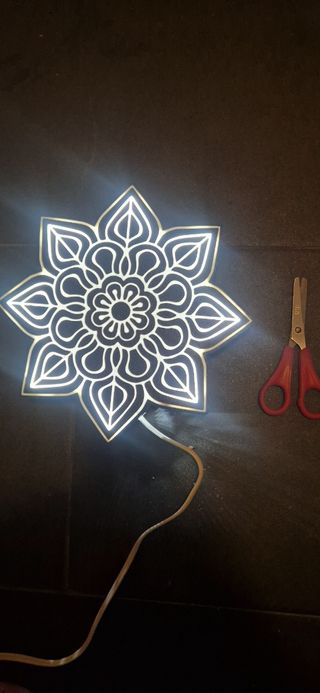 Lámpara Mandala Negra y Blanca