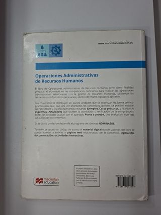 Libro de texto en formato físico de Operaciones...