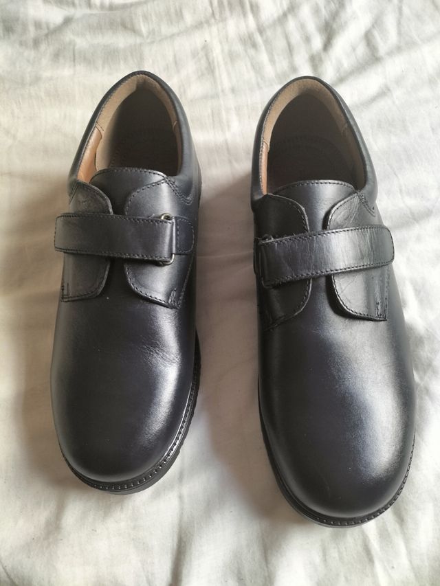 Zapatos Escolares Piel Niño Velcro T 41