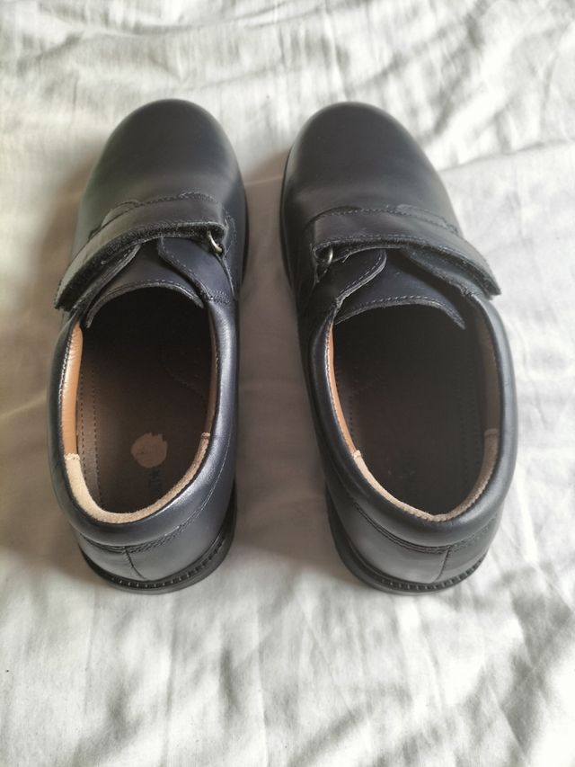 Zapatos Escolares Piel Niño Velcro T 41