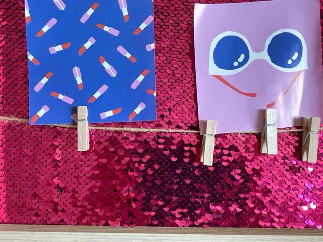 Marco de fotos con lentejuelas