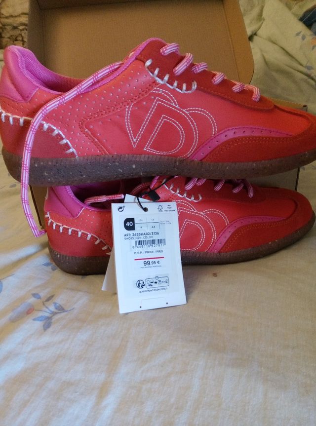 Zapatillas Desigual rojas talla 40