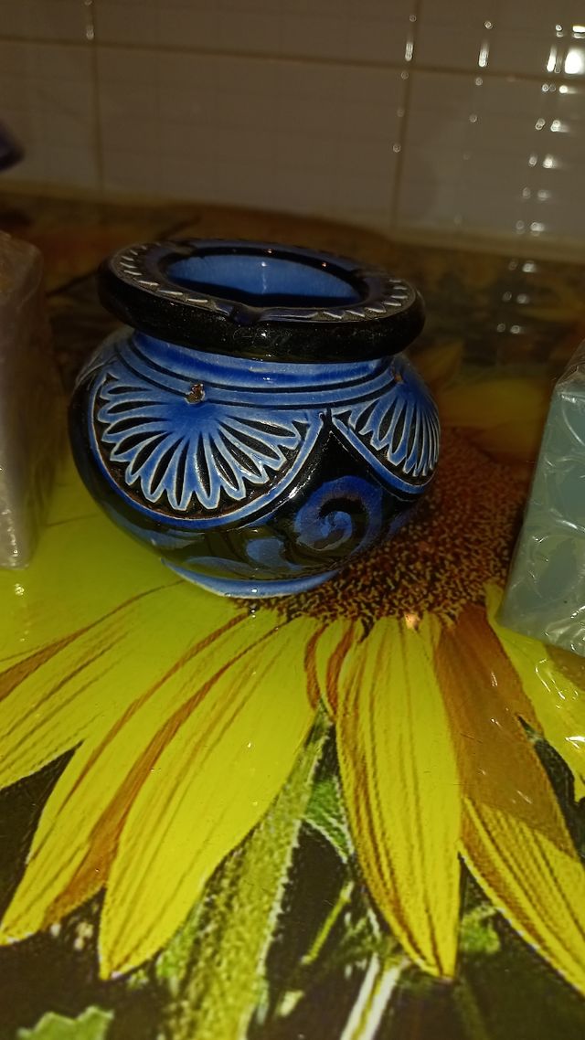 Portacenere e 2 candele marocchine da collezione